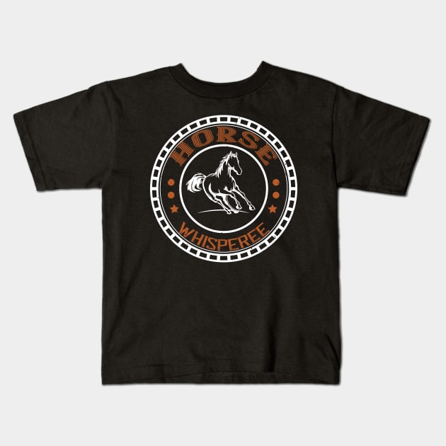 Horse Whisperee Kids T-Shirt by HelloShirt Design